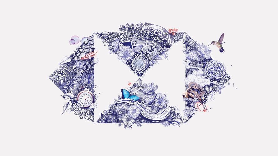 A clock with flowers; image used for HSBC Premier.